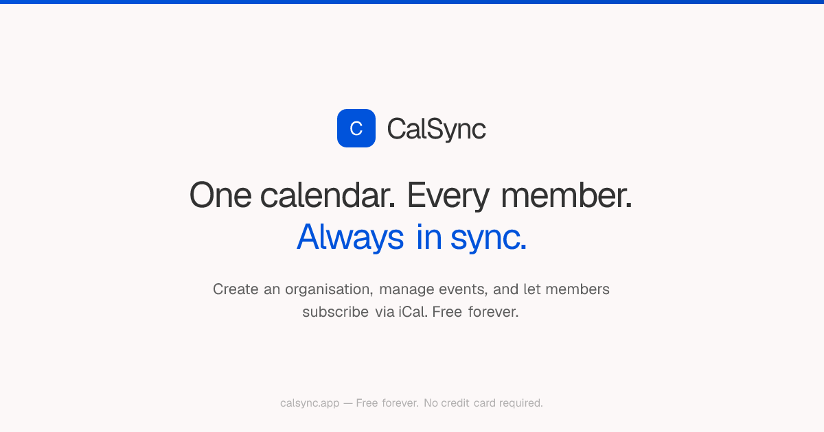 CalSync preview